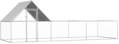 Xichuzi Hühnerstall, Kaninchenstall, Legenester Für Hühner, Hühnerhaus, 6x2x2 m Verzinkter Stahl