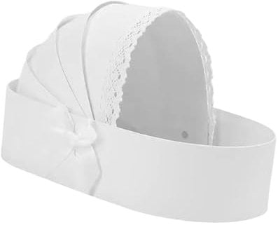 LOVIVER Baby Flower Box Presents Wrapping for Flower Sweet, Home Decor, Romantic Flower Arrangement Cradle Floral Basket, White