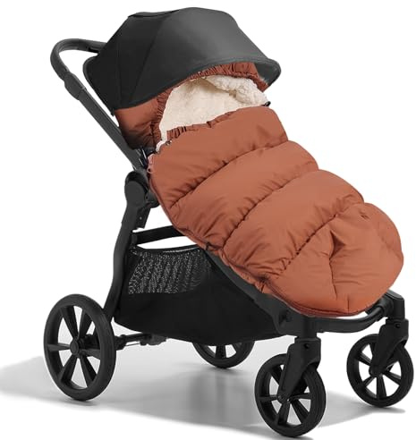 goldmiky Fusssack Kinderwagen Baby Winter, Fußsack Kinderwagen Winter | Fußsack Babyschale,Weicher Babyfußsack Kinderwagen,Winddicht Winterfußsack Baby Winter Fußsac (braun)