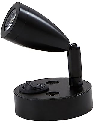 POPETPOP Lampe De Lecture Led 12v Blanche 6000k Pour Caravane à Fixation Murale Flexible En Métal Noir, Lumière Polyvalente Pour Chevet, Bateau Et Camping,