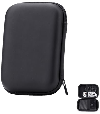 Funda rígida para Portable External, Funda EVA Protectora Antigolpes con Cremallera, Funda para Disco Duro Externo, Estuche Protector EVA antichoque e Impermeable con Bolsillo Interior
