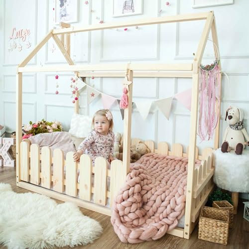 Sweet Home from Wood Montessori Hausbett Bodenbett (190x90cm)