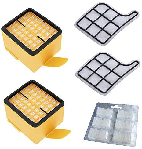 XZANTE Juegos de Accesorios para Vorwerk - Kobold 135/136 / 135SC / VK135 / VK136-2 X Filtro de Higiene + 2 X Filtro de Protección del Motor + 6 X Fragancia