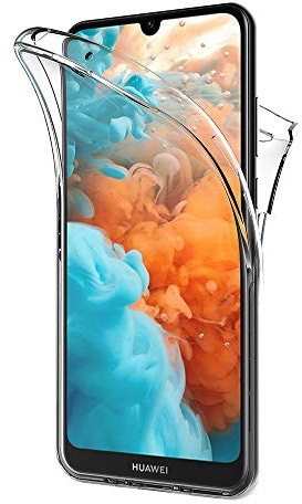 AICEK Hülle Compatible Huawei Y5 2019, 360°Full Body Transparent Silikon Schutzhülle für Huawei Y5 2019 Case Durchsichtige TPU Bumper Y5 2019 Handyhülle (5,71 Zoll)