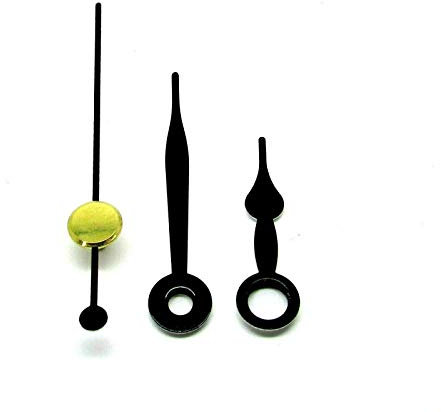 Replacement Black Metal Press Fit Clock Hands Compatible With HD 1688 Quartz Radio Controlled Mechanism Movement DIY Repair 36mm