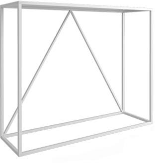 OUPAI Tische Beistelltische Eingangsbereich, Wandtisch Eisen Sofa Beistelltisch mit fester Stange Stabiler Metallrahmen für Flur, Wohnzimmer und Schlafzimmer in 2 Größen für Wohnzimmer Schlafzimme