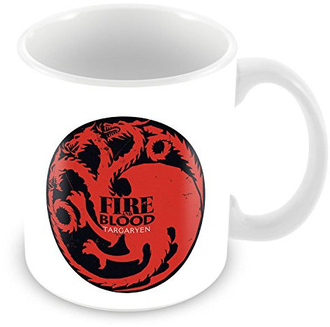 French Unicorn Mug Tasse House Targaryen Fire and Blood Série Fantastique Game Of Thrones Devise