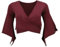 GURU SHOP Elfen Top aus Bio-Baumwolle, Top Goa-chic, Yoga Wickeltop - Weinrot, Damen, Size:XL