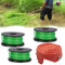 Lot de 3 bobines de rechange pour coupe-bordure + 1 capuchon pour coupe-bordure Black & Decker GL7033 GL8033 GL9035
