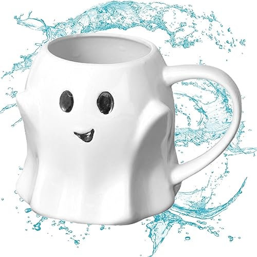 Visiblurry Mug Fantôme Mugs Fantômes en Céramique Halloween Ghostface Mug Spooktacular Halloween Mug Spooky Tasse en Verre à Boire pour Thé, Lait, Café, pour Bureaux, École, Dortoir, Appartement