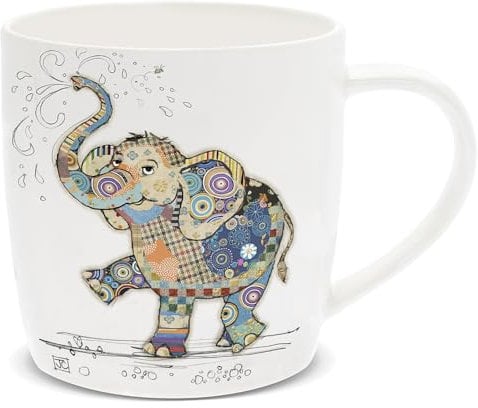 Lesser & Pavey British Designed Barrel Coffee Mug | Ceramic Mugs for Home or Work | Large Mugs for Hot Drinks | Eddie Elephant Tea and Coffee Cups - Bug Art