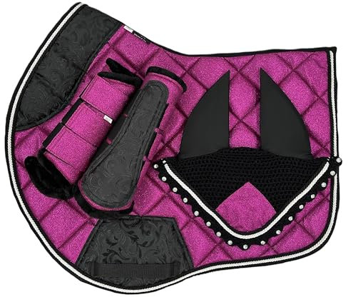 BRIAN AND COMPANY ITALY Schabracken-Set Glitter (Fuchsia, Pony)