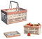 2 Stück Korb,Faltbarer klappbox klein,Camping Klappbox Plastik mit Henkel,Einkaufskorb Faltbar,Einkaufskorb,Geeignet für die Aufbewahrung zu Hause, für Snacks, beim Camping, im Badezimmer (orange)