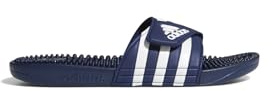 adidas Herren Damen Badeschuhe Poolsandalen Adissage, Farbe:Dunkelblau, Artikel:-Dark Blue/White, Schuhgröße:EUR 46
