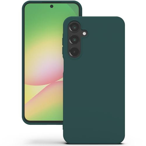 YATWIN für Samsung Galaxy A56 5G Hülle, Premium Silikon Handyhülle mit Kameraschutz, Seidig-Weicher Berühren Ultra Dünne Stoßfeste Kratzfeste Schutzhülle, Grün