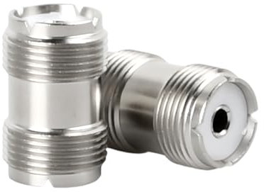Elitecran 2 Pièces Adaptateur Coaxial UHF Femelle vers Femelle, Connecteur RF Type PL-259, Coupleur Coaxial pour Antenne Radio, Émetteur, Récepteur, Scanner, CB, Utilisation Radioamateur