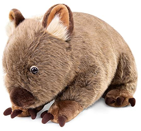RLOMUTE Wombat Plüschtier realistisches Stofftier weiches Spielzeug kuscheliges für Gastgeschenke Begleiter Schlafzimmer Heimdekoration Sammlergeschenk für Kinder Jungen Mädchen 15 Zoll braun