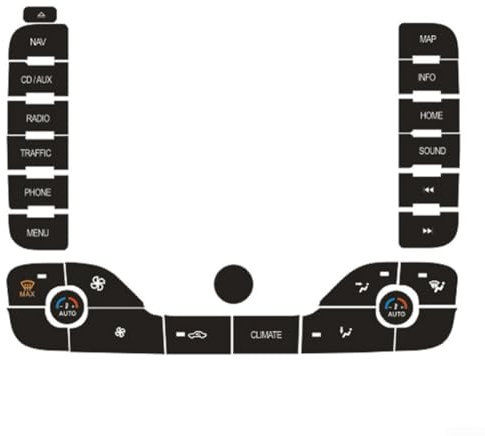 Aufkleber für Ford S Max 2011 Knopfreparatur, hochwertiges Vinyl, 2 Stück