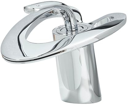 wasserhahn bad,Waschtischarmatur, Chrom Waschtischarmatur für Badezimmer, Mischbatterie, Wasserfallauslauf