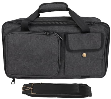 SPYMINNPOO Effect Pedal Bag, Multi Effects Carrying Bags Padded Soft Case with Adjustable Strap for Guitar Accessories (M)