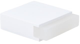 EVI Herrajes | Butée pour porte au sol - Design carré | 35 x 14 mm | Acier - Laqué blanc | Montage adhésif | I-197/14