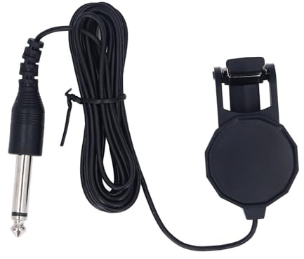 Yosoo Health Gear Professioneller Tonabnehmer, Kompakter Kunststoff-Tonabnehmer, Kompatibel mit Stahlsaitengitarre (nicht für Klassik), Ukulele, Mandoline, Violine, Erhu, Canjo, Kalimba, Handpan