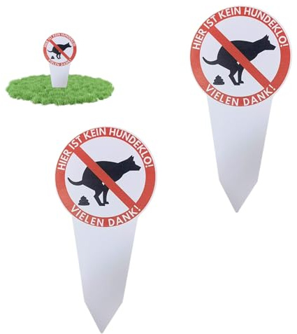 2 carteles de no inodoro para perros, 30 x 15 cm, cartel XXL, sin registro de perros, cartel para perros prohibido caca de perros, aquí no hay registro de perros, cartel de PP para perros caca