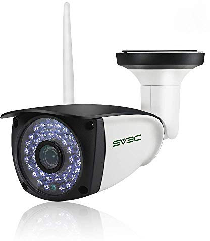 SV3C Telecamera wi-fi Esterno HD 1080P telecamere senza fili da esterno con Rilevamento del Movimento, Audio Bidirezionale, 20M Visione Notturna, IP66