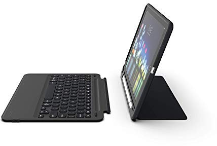 ZAGG Slimbook Go - Ultrathin Case, Hinged with Detachable Bluetooth Keyboard - Made for 2019 Apple iPad Pro 9.7 - Black