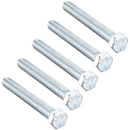 sourcing map 3/8-16 * 3'' Vis à tête hexa boulon fix acie carbone classe 5 UNC 5pc noir