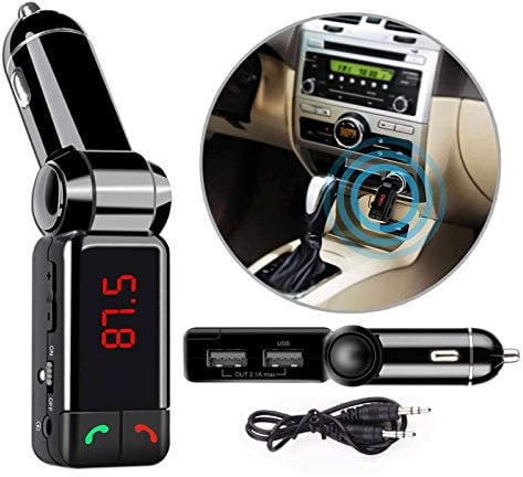 MASO Kit Bluetooth per auto Trasmettitore FM Lettore MP3 senza fili con doppie porte USB per il telefono cellulare