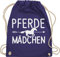 Turnbeutel Rucksack - Taschen - Pferde Mädchen - Pferdemädchen - Unisize - Lila - pferdetaschen stalltasche pferd pferdeliebhaber fjordis stoffrucksack reiterzubehör pferdebeutel reiten ich geh