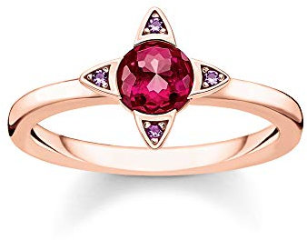 Thomas Sabo Damen-Ring Farbige Steine rosé 925 Sterlingsilber roségold vergoldet TR2263-540-10-48