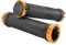 Perfeclan MTB Fahrradgriffe 25mm, Gummi Lenkergriffe rutschfest mit Klemmung & Lenkerendkappen für Mountainbike - Golden