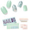 NAILOG Nagelfolie Uv Härtend. Uv Gel Streifen. 20pcs Lang Anhaltende Nagellackstreifen. Gel-Nagelaufkleber in Salonqualität. Maniküre Kit mit Glänzendem Gel-Finish. Summer Breeze