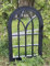 FA9 BLACK WINDOW GARDEN INDOOR/OUTDOOR MIRROR ELEGANT VINTAGE STYLE LIGHT WIEGHT, DURABLE FRAME, ANY WEATHER ORNAMENT WALL MIRROR, 50x76cm