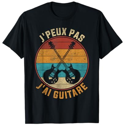 Vintage J'Peux Pas J'Ai Guitare Musicien Guitariste T-Shirt