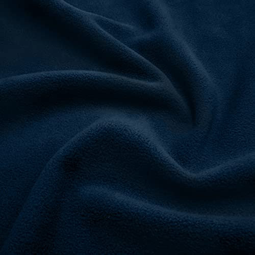 Tessuto in pile blu navy al metro, anti pillola, materiale polare, per cucito, trapuntatura, ricamo, coperte per animali domestici, coperte con cappuccio, larghezza 150 cm (1 metro)