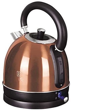 Berlinger Haus, Bouilloire électrique, Collection Rose Gold, base rotative à 360 °, Niveau d'eau transparent, Protection sèche bouillante, s'éteint automatiquement, 1,8 L