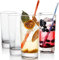 KAKKI Glasses Drinking Set of 6-270ml Highball Glass Stemless Cocktail Wine Glasses Crystal Clear Water Juice Tumblers Dishwasher Safe