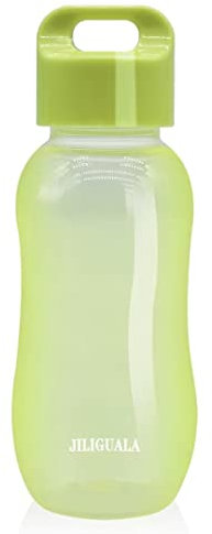 JILIGUALA Tasse en plastique pour café, voyage, bouteille d'eau, bouteille d'eau de sport, tasse pour lait, café, thé, jus de fruits, 350 ml, vert