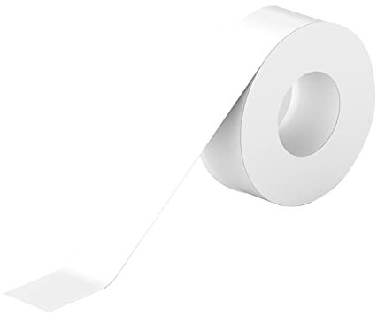 Karlak 1 Rolle Weißes Etikettenpapier Klebebandkleber Thermo-Etikettendrucker Papier Name Preis Barcode-Aufkleber Wasserdicht Ölbeständig Reißfest für L1 Mini Pocket BT Etikettendrucker