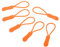 PATIKIL Fermeture-Éclair Tirettes Remplacement, 30 Paquets Extension Cordon Poignée Fixer Onglet Étiquette Prolongateur Fixer Puller pour Bagages Sacs-à-Dos Vestes, Orange