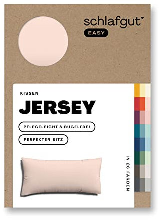 Schlafgut Easy Jersey Kissenbezug 40x80 cm Red Light mit 100% Baumwolle, superweicher & atmungsaktiver Kopfkissenbezug