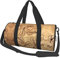 Reisetasche mit Blumenkranz, bedruckt, für Fitnessstudio, Sportausrüstung, mehrere Taschen, Reisetasche für die Aufbewahrung, Sport, Camping, Schwarz, Einheitsgröße