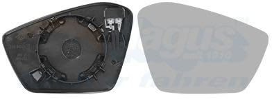 VAN WEZEL Spiegelglas, Außenspiegel 7611838 rechts, beheizbar | Kompatibel mit: SKODA KAMIQ, SCALA