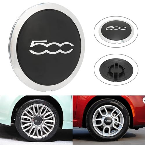 FIAT 500 Radkappen - Radkappe Aus Hochwertigem Abs, Radnabenabdeckung Facelift Upgrade Zubehör 68078419ac Ersatz Radkappen Felgenabdeckung Für Abdeckkappen FIAT 500 (A)