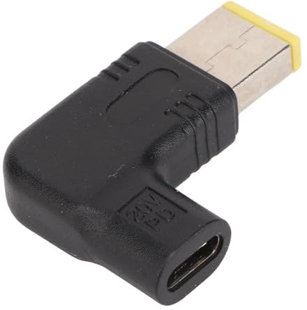 Yunseity USB Type C Charger Adapter, 100W PD Type C Female to Slim Tip Power Charging Cable, Square Tip, for Lenovo Thinkpad