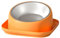 perfk Stainless Steel Pet Bowl Feeding Station Unbreakable Dog Water Bowl Pet Dishes for Kitten Cats Small Medium Dogs Puppy, Orange
