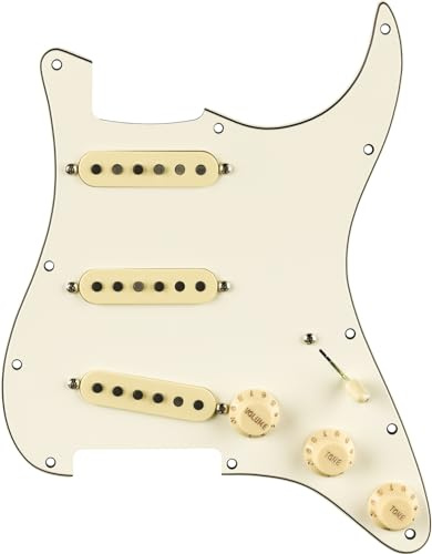 Fender 59 Strat Pickguard Parchment - Micro à bobine unique pour guitares